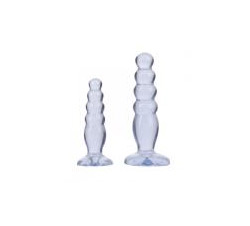 Crystal Jellies Anal Delight Trainer Kit Butt Plugs - Clear 
